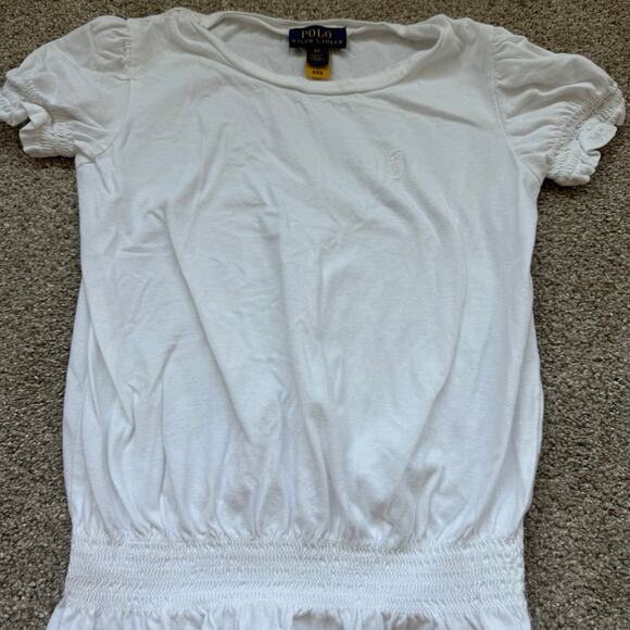 Ralph Lauren Girls Smocked White Blouse Top Sz 6 - Picture 4 of 4